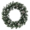 Couronne de Noël avec lumières LED Vert 45 cm PVC 