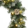 Couronne de Noël avec lumières LED Vert 45 cm PVC 