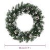 Couronne de Noël avec lumières LED Vert 45 cm PVC 