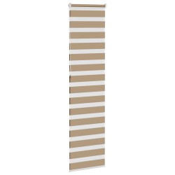 Store zèbre marron sable largeur du tissu 60,9 cm polyester 