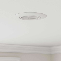 Plafonniers encastrés 12 pièces Ronds GU10 Blanc Ø90 mm Acier 