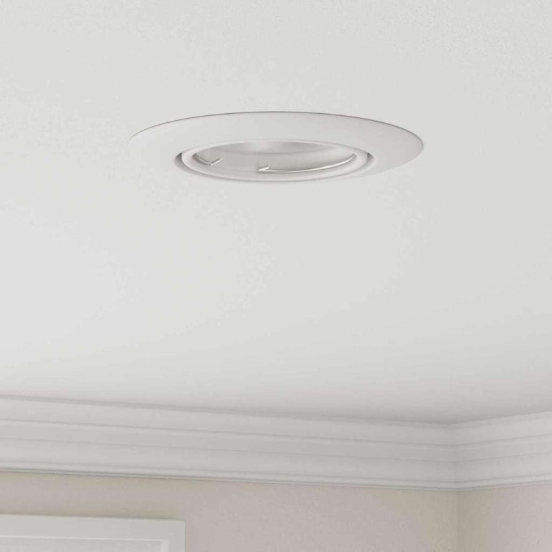 Plafonniers encastrés 12 pièces Ronds GU10 Blanc Ø90 mm Acier 