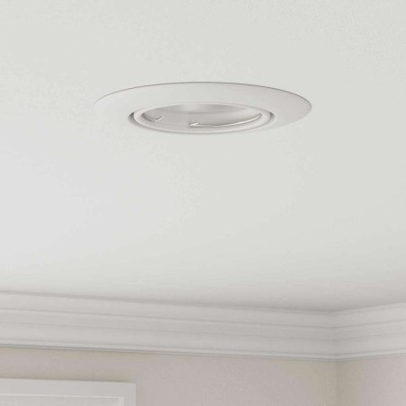 Plafonniers encastrés 12 pièces Ronds GU10 Blanc Ø90 mm Acier 
