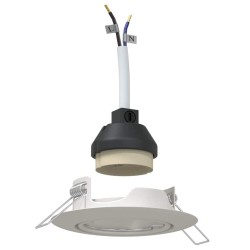 Plafonniers encastrés 12 pièces Ronds GU10 Blanc Ø90 mm Acier 