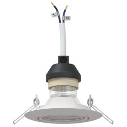 Plafonniers encastrés 12 pièces Ronds GU10 Blanc Ø90 mm Acier 