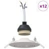 Plafonniers encastrés 12 pièces Ronds GU10 Blanc Ø90 mm Acier 