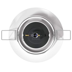 Plafonniers encastrés 12 pièces Ronds GU10 Blanc Ø90 mm Acier 