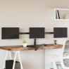 Support de moniteur triple noir acier VESA 75/100 mm 