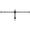 Support de moniteur triple noir acier VESA 75/100 mm 