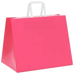 Sacs en papier 50 pcs avec poignées rose 32x22x24 cm 