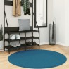 Tapis OVIEDO à poils courts turquoise Ø 120 cm 