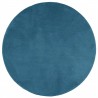 Tapis OVIEDO à poils courts turquoise Ø 120 cm 