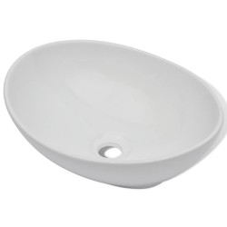 Lavabo céramique 40 x 33 cm Ovale Blanc 