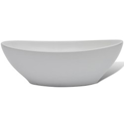 Lavabo céramique 40 x 33 cm Ovale Blanc 