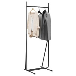 Portant à Vêtements Noir Métal Moyen Portable Moderne Léger 
