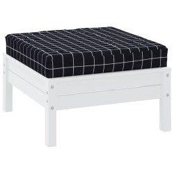 Coussin de palette motif à carreaux noir 60x60x8 cm 