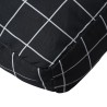 Coussin de palette motif à carreaux noir 60x60x8 cm 