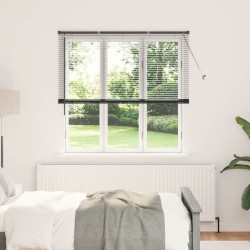 Store de Fenêtre avec des rideaux Autre Noir 80 x 130 cm Aluminium 