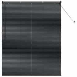 Store de Fenêtre avec des rideaux Autre Noir 80 x 130 cm Aluminium 