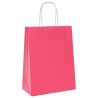 Sacs en papier 250 pcs avec poignées rose 21x11x28 cm 