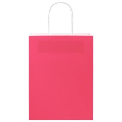 Sacs en papier 250 pcs avec poignées rose 21x11x28 cm 