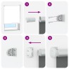 Store enrouleur occultant blanc cassé 45x210cm largeur du tissu 