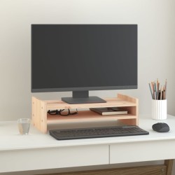 Support pour moniteur 50x27x15 cm Bois de pin solide 