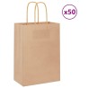 Sacs en papier 50 pcs avec poignées marron 15x8x21 cm 
