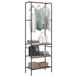 Portant à vêtements avec étagères Sonoma gris 60 x 30 x 171 cm 