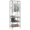 Portant à vêtements avec étagères Sonoma gris 60 x 30 x 171 cm 