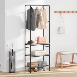 Portant à vêtements avec étagères Sonoma gris 60 x 30 x 171 cm 