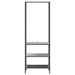 Portant à vêtements avec étagères Sonoma gris 60 x 30 x 171 cm 