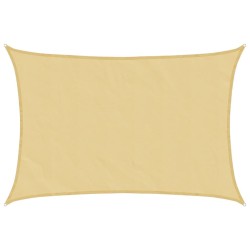Voile d'ombrage sable 3,5x2,5 m 100 % polyester oxford 