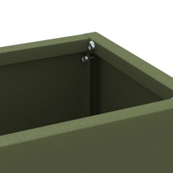 Support de parapluie vert olive - 28x12x41 cm - Fabriqué en acier 