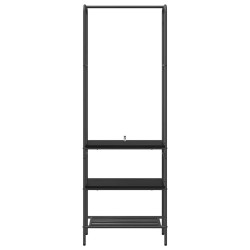 Portant à vêtements avec étagères Chêne noir 60 x 30 x 171 cm 
