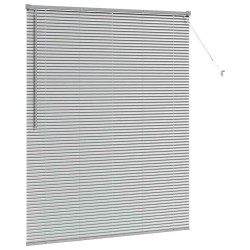 Store de Fenêtre avec des rideaux Autre Argenté 80 x 130 cm Aluminium 