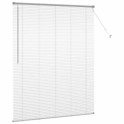Store de Fenêtre avec des rideaux Autre Argenté 80 x 130 cm Aluminium 