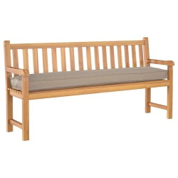 Coussin taupe pour banc 200 x 40 x 8 cm en tissu Oxford 