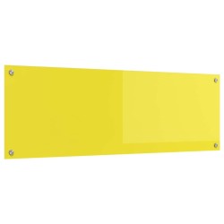 Carreaux de cuisine Jaune 120x40x0,6 cm en verre trempé 