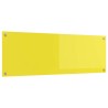 Carreaux de cuisine Jaune 120x40x0,6 cm en verre trempé 
