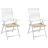 Coussins de chaise jardin lot de 2 beige 40x40x4cm tissu oxford 