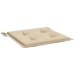 Coussins de chaise jardin lot de 2 beige 40x40x4cm tissu oxford 