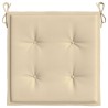 Coussins de chaise jardin lot de 2 beige 40x40x4cm tissu oxford 