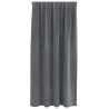 Rideaux occultants avec bande supérieure 2 pcs en velours gris clair 