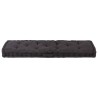 Coussin de plancher de palette Coton 120x40x7 cm Noir 