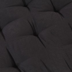 Coussin de plancher de palette Coton 120x40x7 cm Noir 
