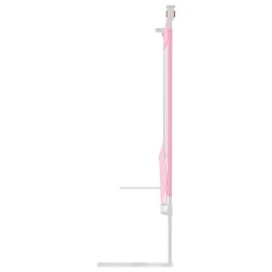 Barrière de sécurité de lit d'enfant Rose 120x25 cm Tissu 
