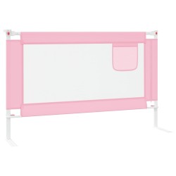 Barrière de sécurité de lit d'enfant Rose 120x25 cm Tissu 