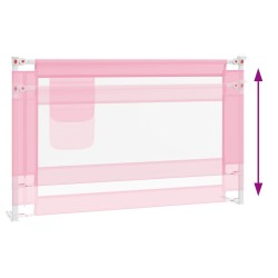 Barrière de sécurité de lit d'enfant Rose 120x25 cm Tissu 