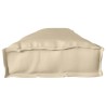 Coussin de palette pour banc beige 200 x 40 x 8 cm, en tissu Oxford. 